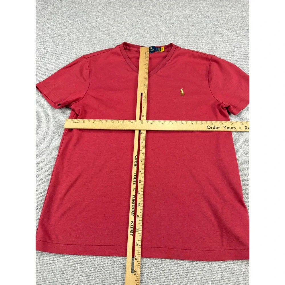 Polo Ralph Lauren Mens Custom Slim Fit V-Neck T-Shirt Small Cotton Pony Logo